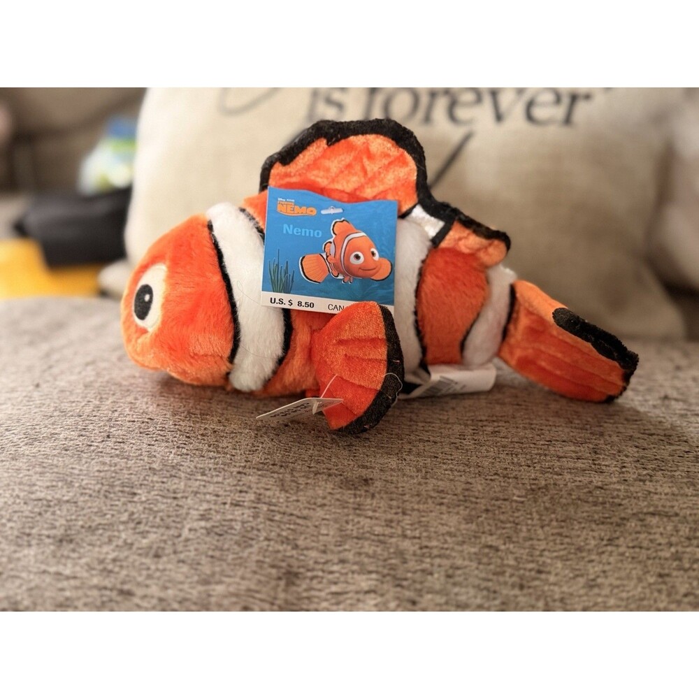 The Dianey Store Disney Nemo Plush Stuffed 8" Toy Fish Movie NWT